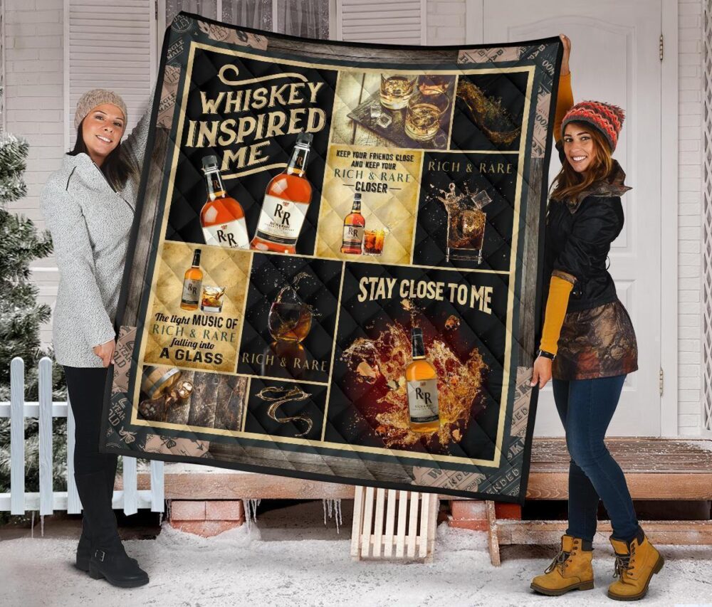 Rich & Rare Quilt Blanket Whiskey Inspired Me Gift Idea