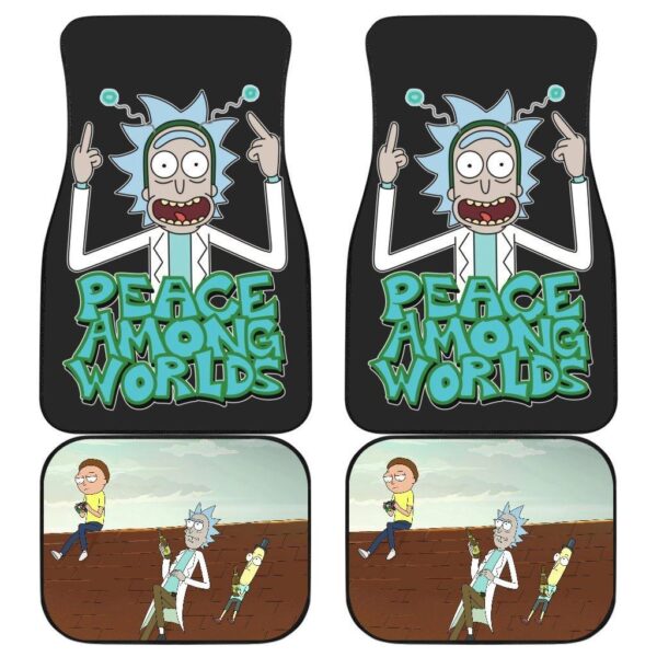 Rick and Morty and Mr Poopybutthole Peace Among Worlds Cartoon Car Floor Mats CFMRM036