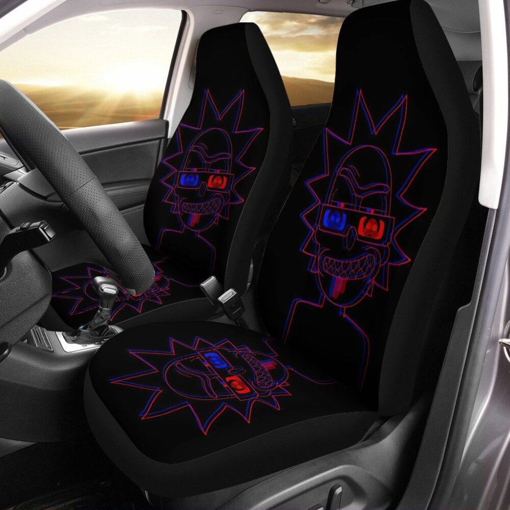 Rick And Morty Car Seat Covers | Neon Rick Seat Covers RMCS054