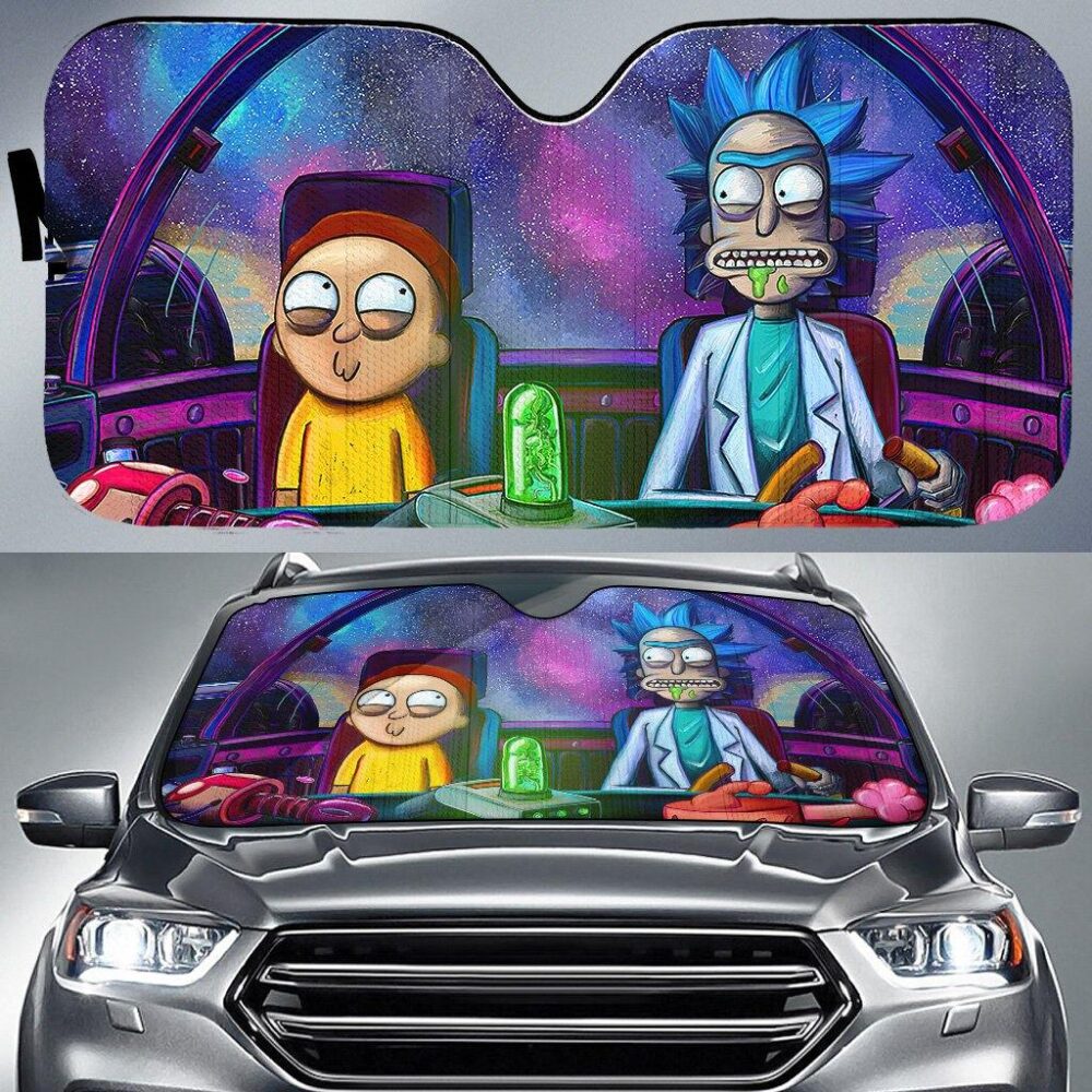 Rick And Morty Memes Car Sun Shades Custom Car Windshield Accessories CSSRM002