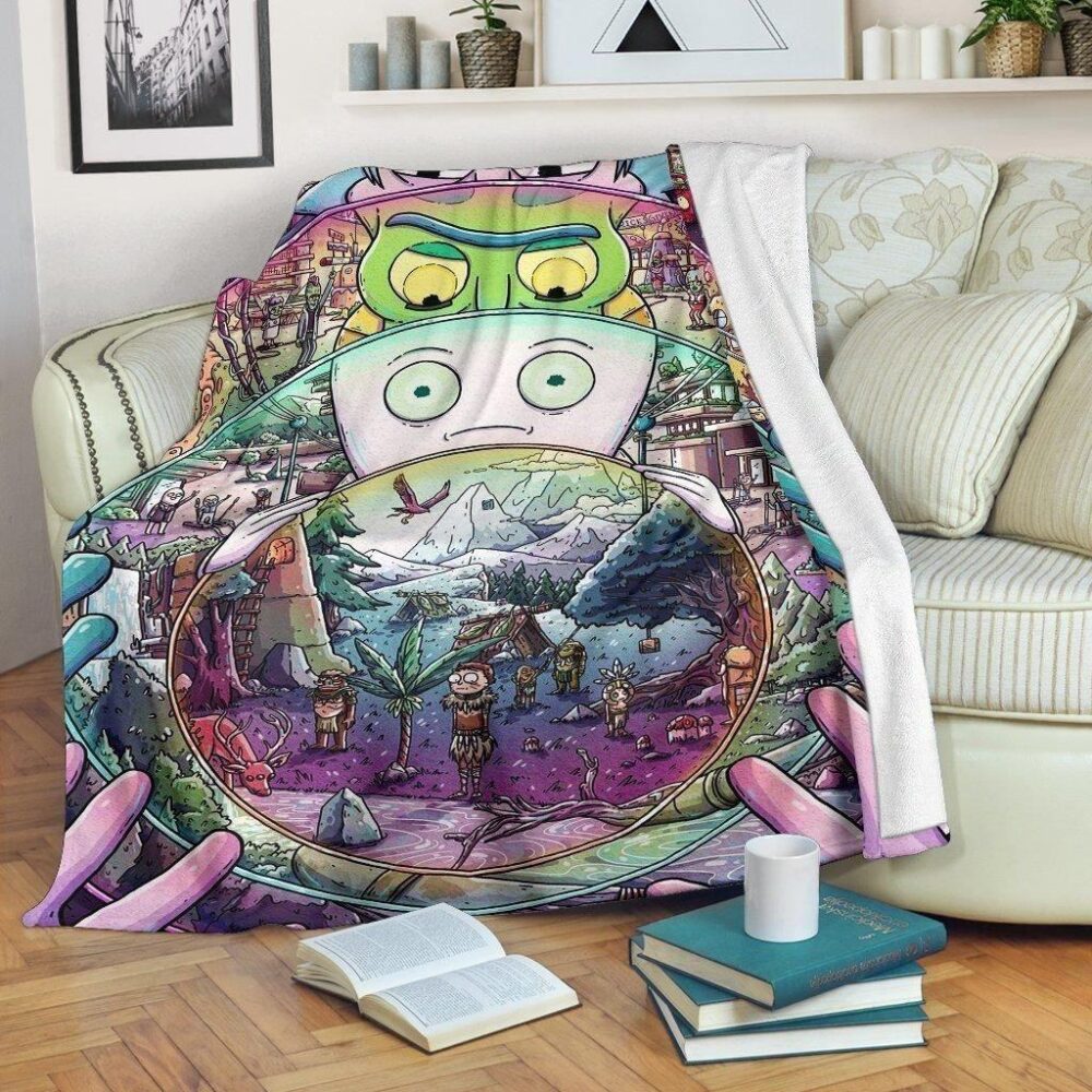 Rick And Morty Premium Blanket Gift For Fan
