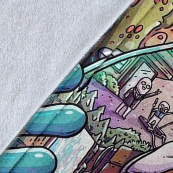 rick and morty premium blanket gift for fan oyvk1