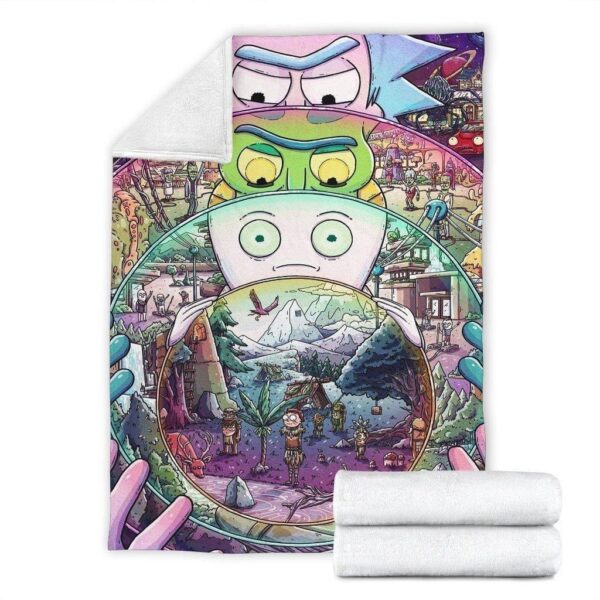 rick and morty premium blanket gift for fan rvhld
