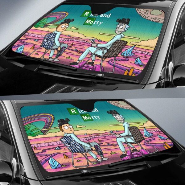 rick and morty x breaking bad car sun shades custom car windshield accessories cssrm003 imjve