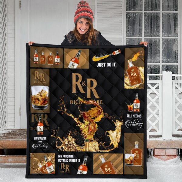 rick and rare quilt blanket all i need is whiskey funny gift d8byu