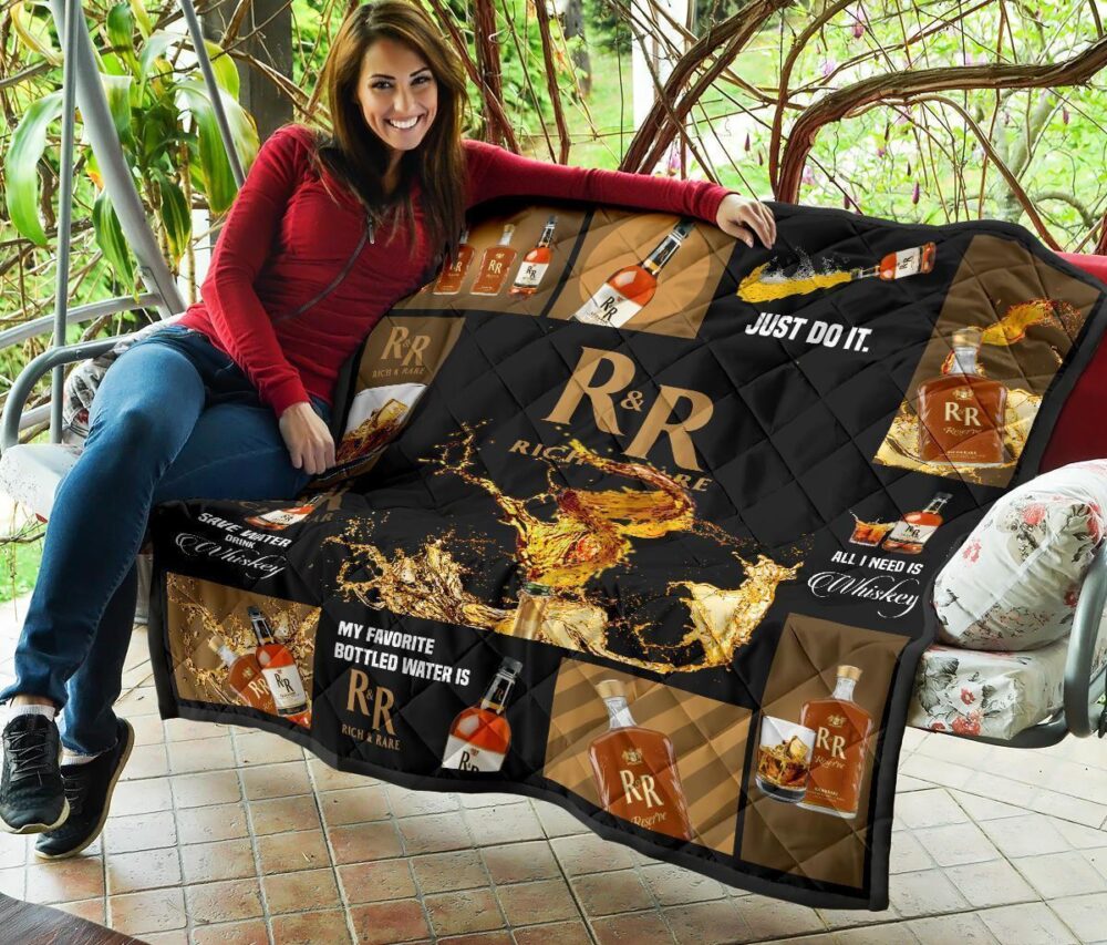 Rick And Rare Quilt Blanket All I Need Is Whiskey Funny Gift