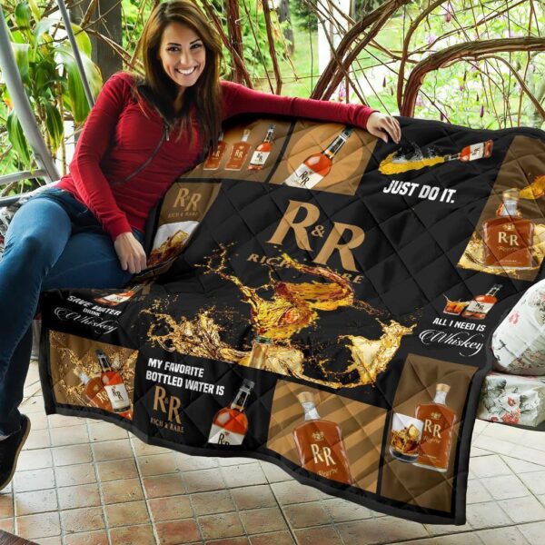 rick and rare quilt blanket all i need is whiskey funny gift pvmtb