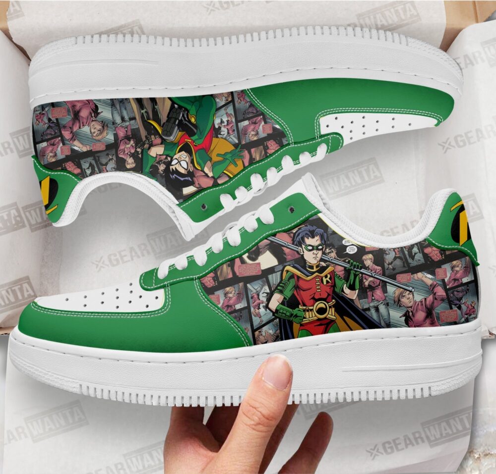 Robin Sneakers Custom Superhero Comic Shoes