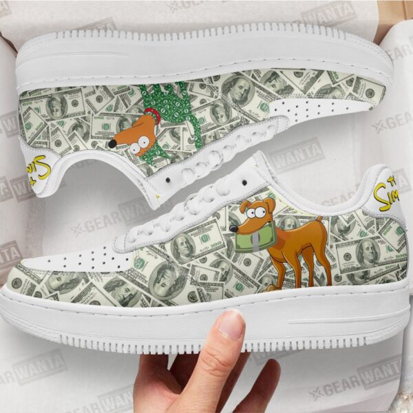 santas little helper sneakers custom simpson cartoon shoes dwdxr