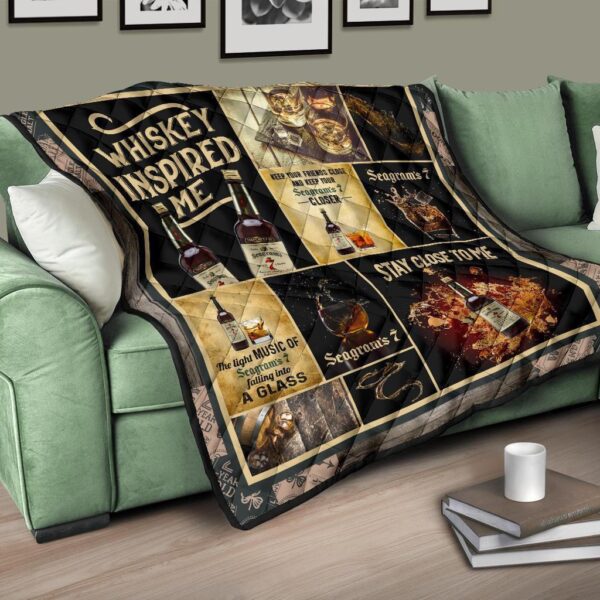 seagrams seven crown quilt blanket whiskey inspired me o09ll