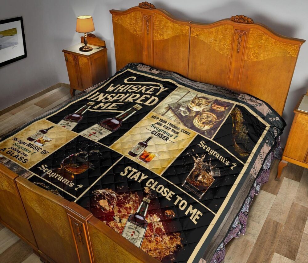 Seagram’s Seven Crown Quilt Blanket Whiskey Inspired Me