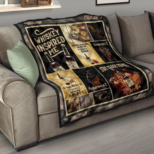 seagrams seven crown quilt blanket whiskey inspired me ymuu7