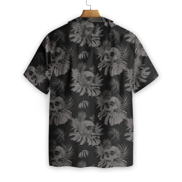 seamless gothic skull with butterfly goth custom hawaii shirt hawaiian shirt for women men noq9p
