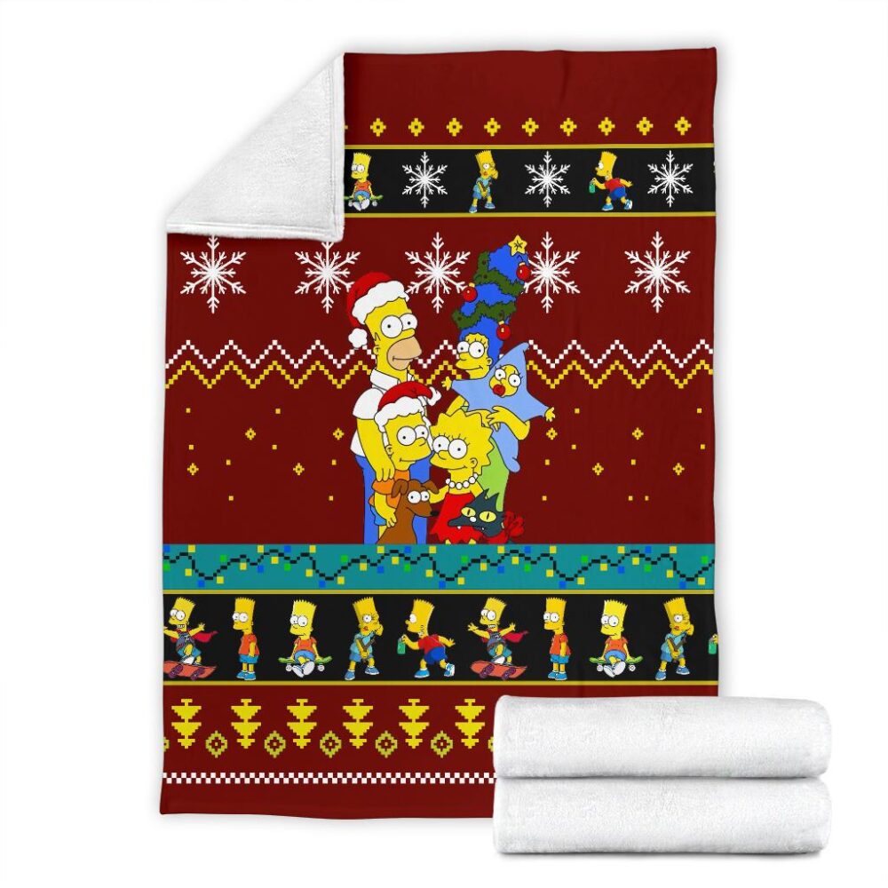 Simpson Family Christmas Blanket Amazing Gift Idea