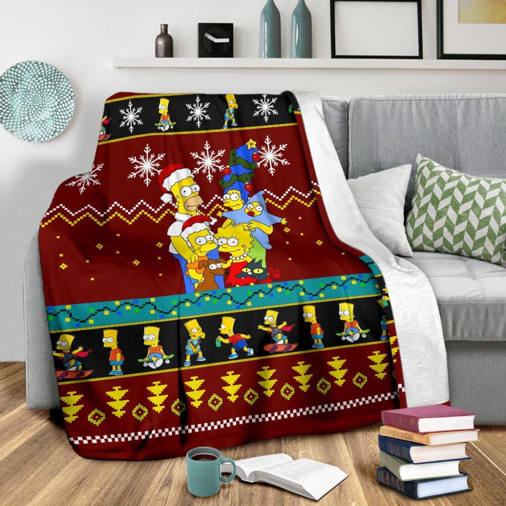 Simpson Family Christmas Blanket Amazing Gift Idea