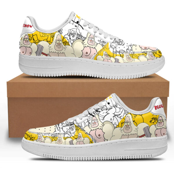 Skips Regular Show Sneakers Custom Cartoon Shoes Skips Regular Show Sneakers Custom Cartoon Shoes