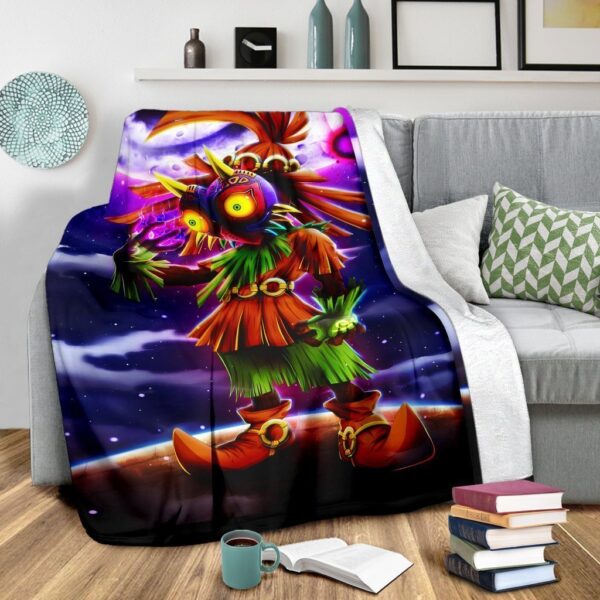 skull kid majoras mask fleece blanket legend of zelda u71qw