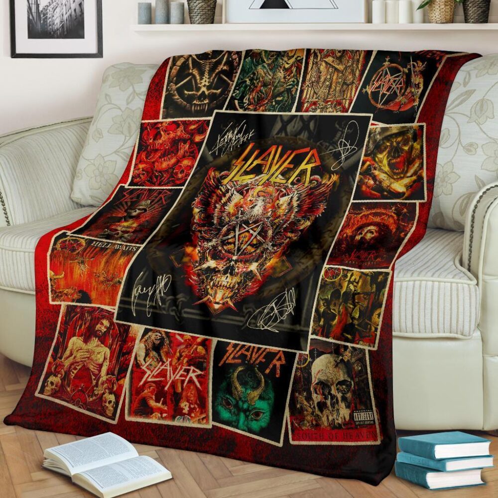 Slayer Rock Band Fleece Blanket Fan Gift Idea