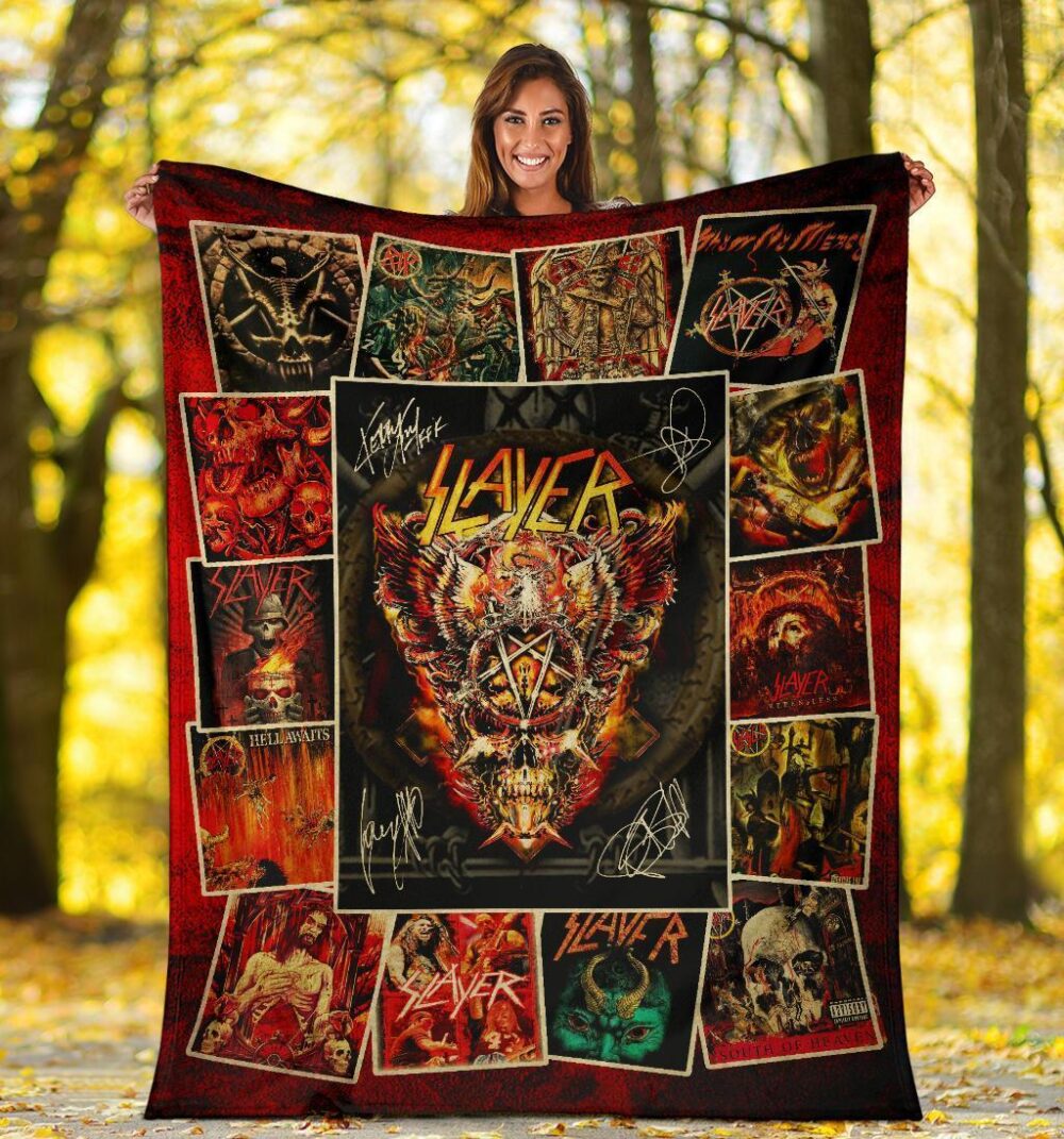 Slayer Rock Band Fleece Blanket Fan Gift Idea