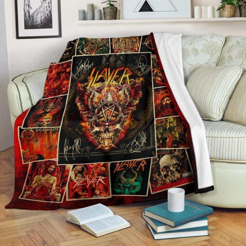 Slayer Rock Band Fleece Blanket Fan Gift Idea