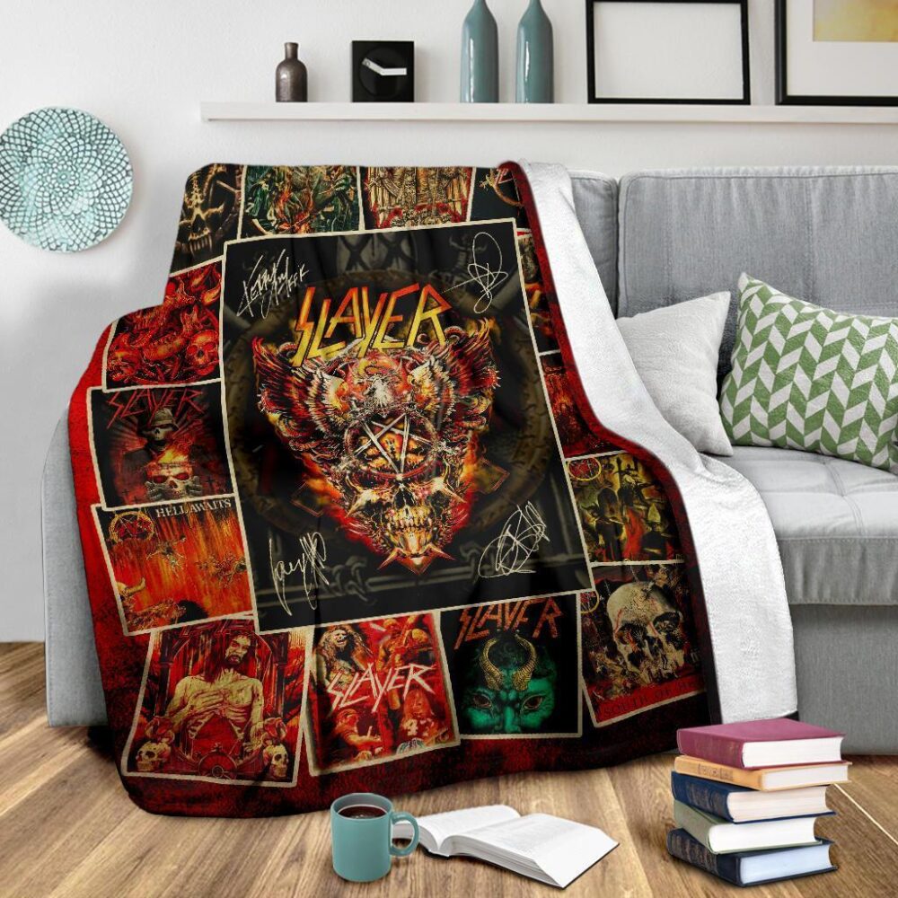 Slayer Rock Band Fleece Blanket Fan Gift Idea