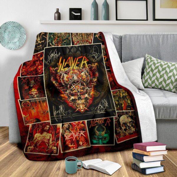 slayer rock band fleece blanket fan gift idea hdd6o