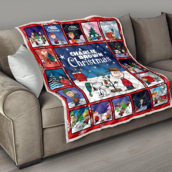 snoopy and charlie brown xmas quilt blanket gift idea bbc97