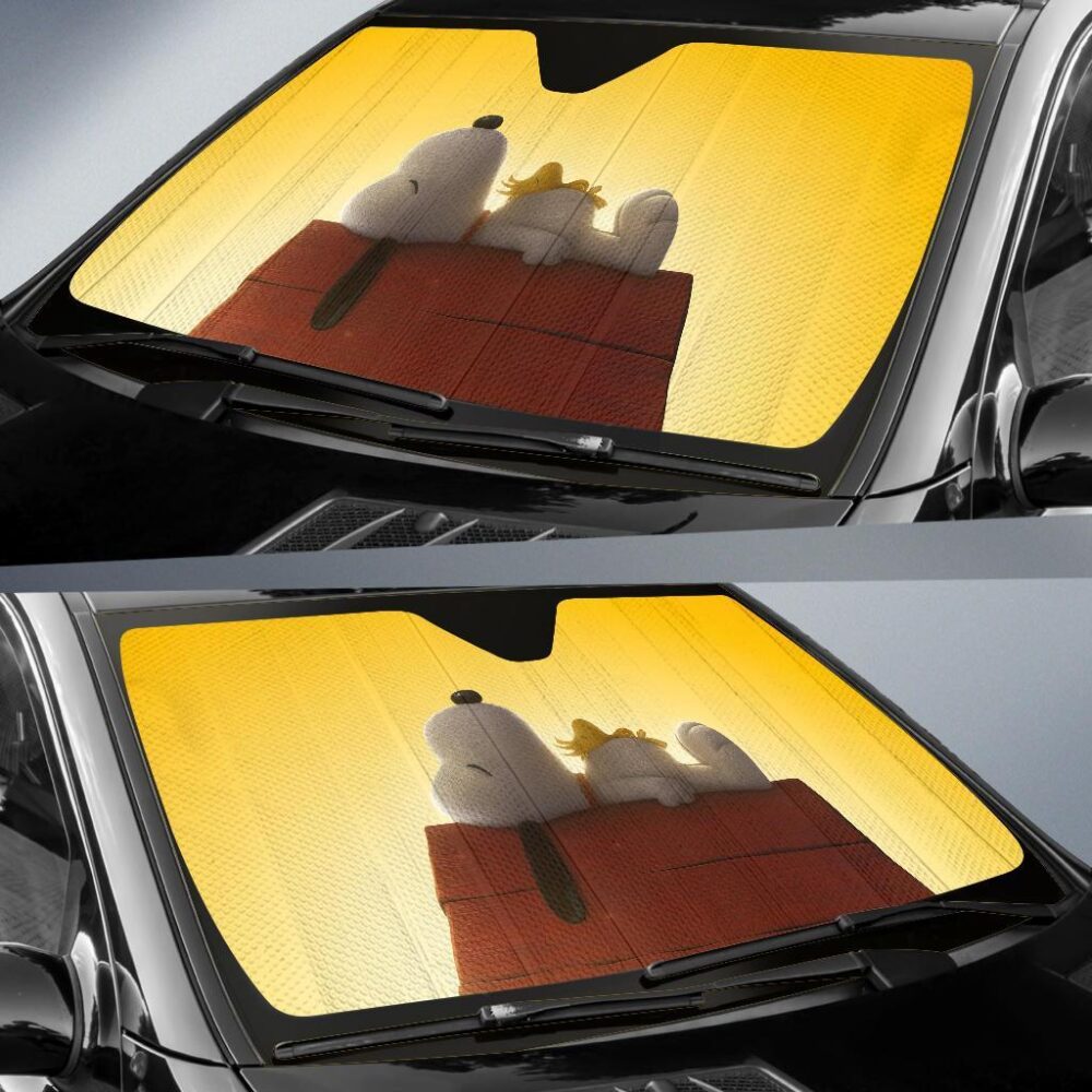 Snoopy Auto Sun Shade | Funny Snoopy Car Sun Shades