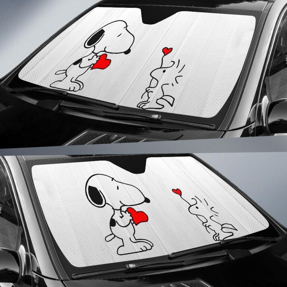 Snoopy Auto Sun Shade | Snoopy Love Car Sun Shades