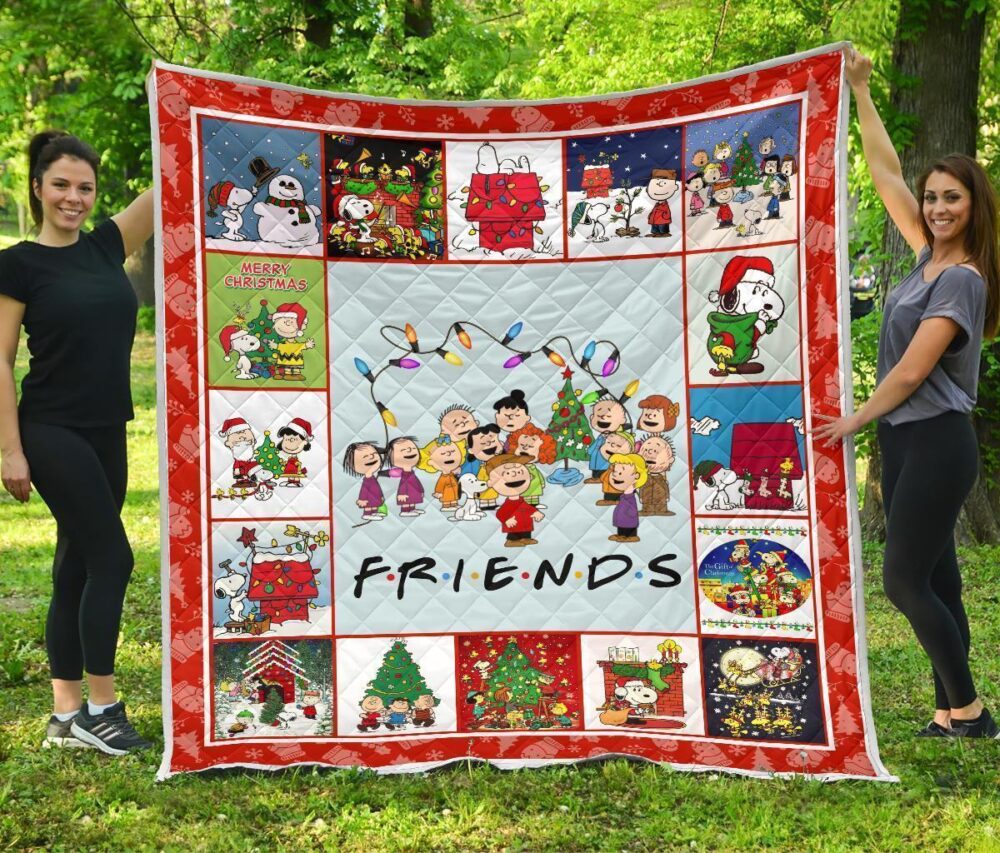 Snoopy Friends Christmas Quilt Blanket Xmas Bedding Decor Idea