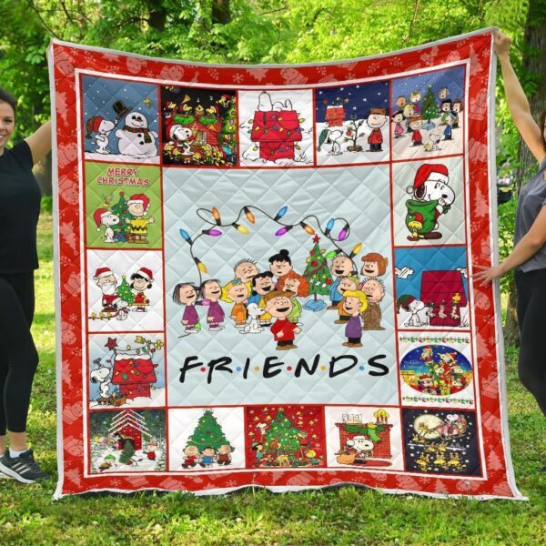 Snoopy Friends Christmas Quilt Blanket Xmas Bedding Decor Idea