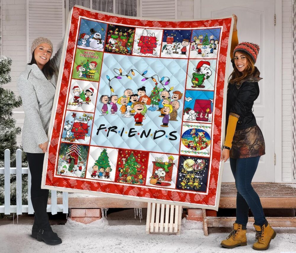 Snoopy Friends Christmas Quilt Blanket Xmas Bedding Decor Idea