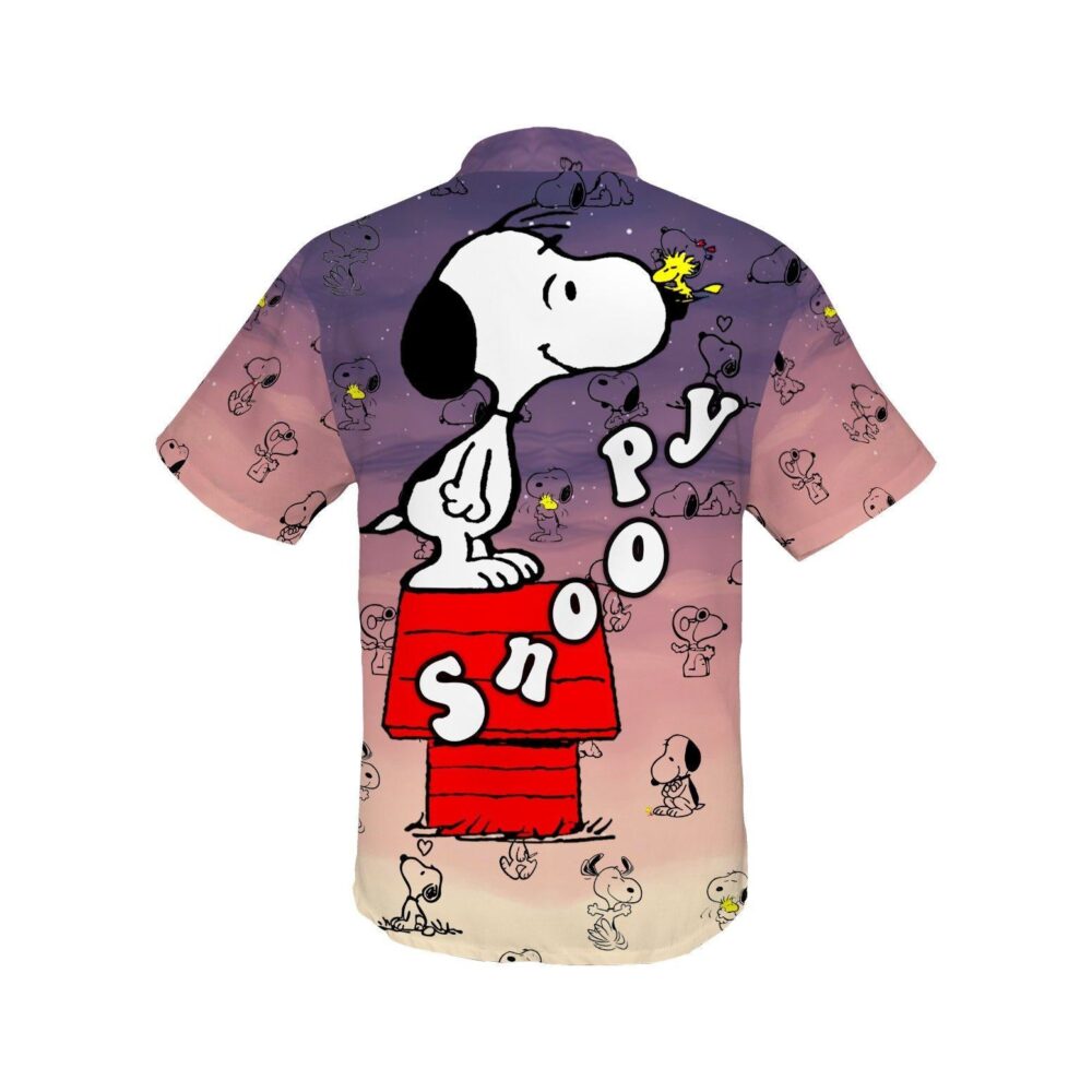 Snoopy Pattern Summer Custom Button Up Hawaiian Shirt