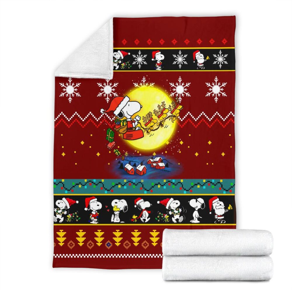 Snoopy Red Christmas Blanket Amazing Gift Idea