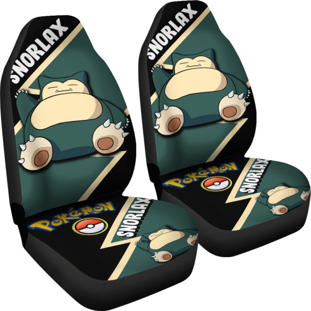 Snorlax Car Seat Covers Custom Anime Pokemon Car Accessories