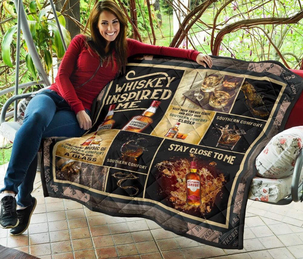 Southern Comfort Quilt Blanket Whiskey Inspired Me Funny Gift