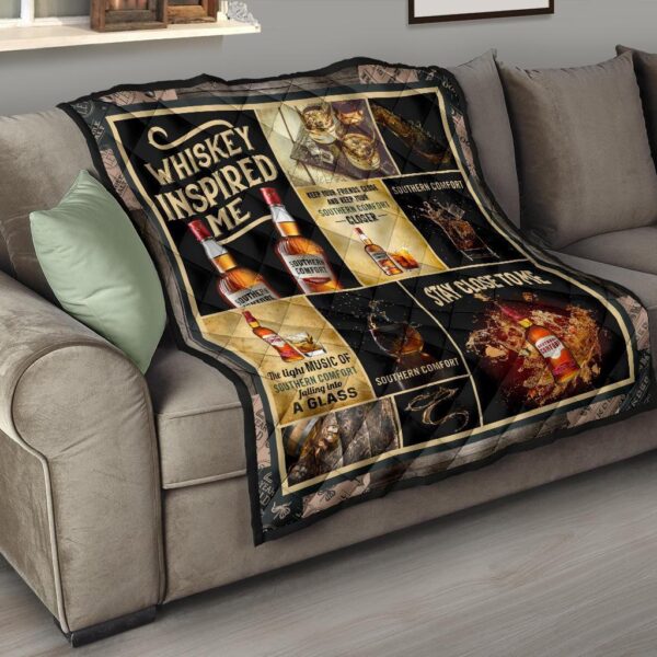 southern comfort quilt blanket whiskey inspired me funny gift dvldu