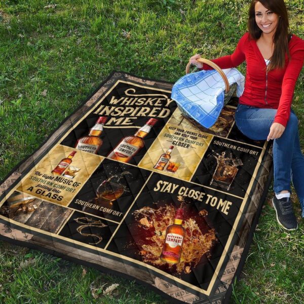 southern comfort quilt blanket whiskey inspired me funny gift exyhn