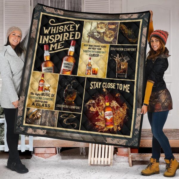 southern comfort quilt blanket whiskey inspired me funny gift fcm3z