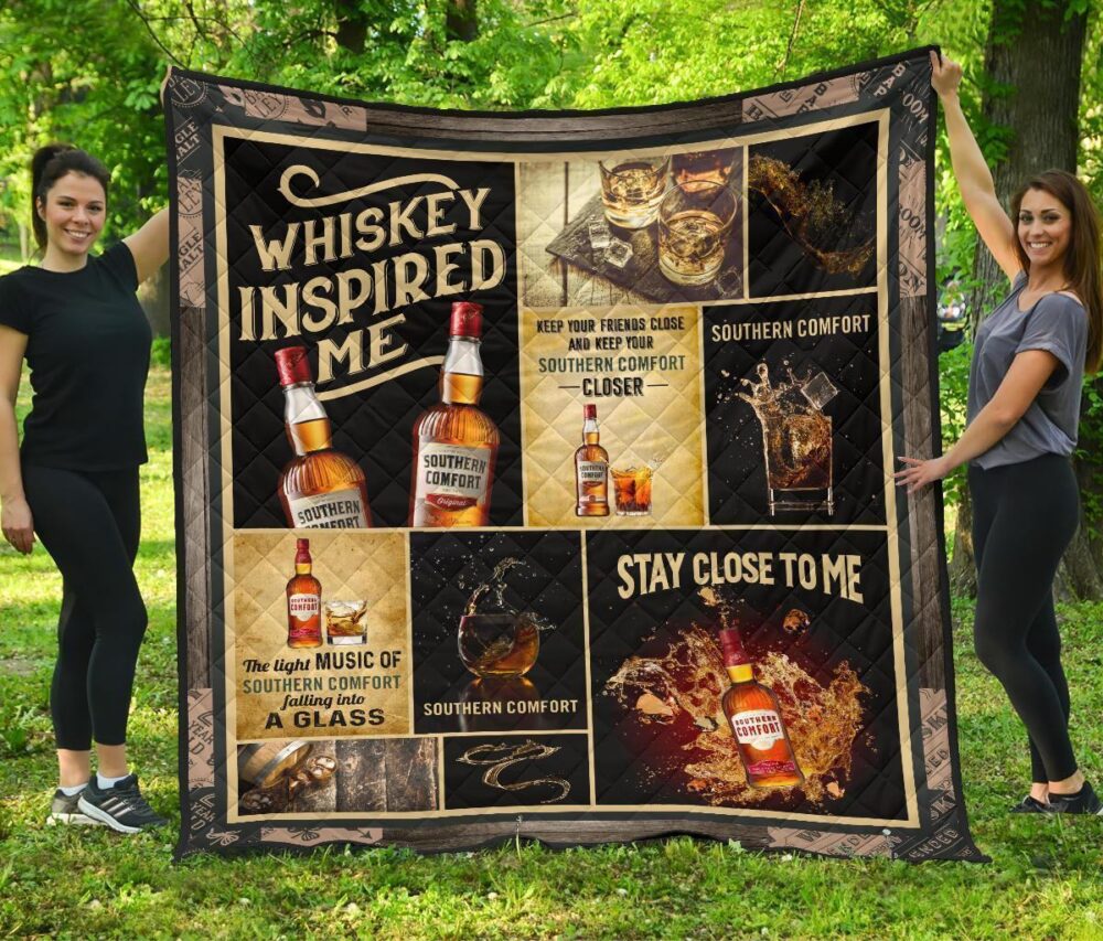 Southern Comfort Quilt Blanket Whiskey Inspired Me Funny Gift