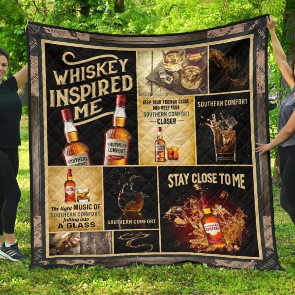 Southern Comfort Quilt Blanket Whiskey Inspired Me Funny Gift