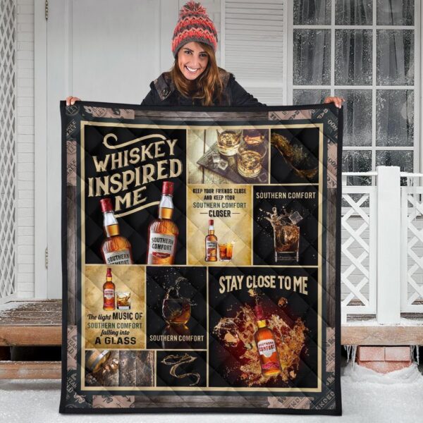 southern comfort quilt blanket whiskey inspired me funny gift xps7r