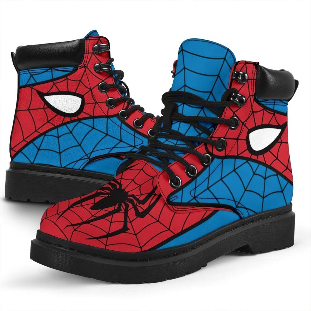 Spider-Man All Season Boots | Casual Shoes | Vegan Leather Custom Boot Shoes TB108