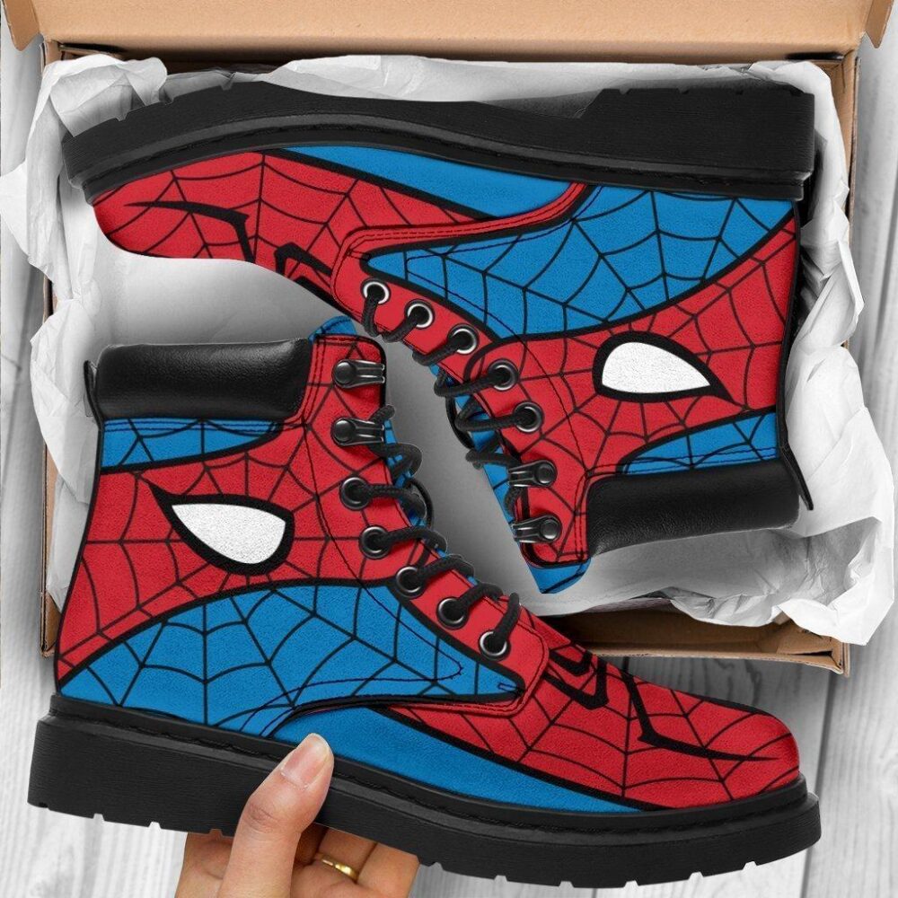 Spider-Man All Season Boots | Casual Shoes | Vegan Leather Custom Boot Shoes TB108