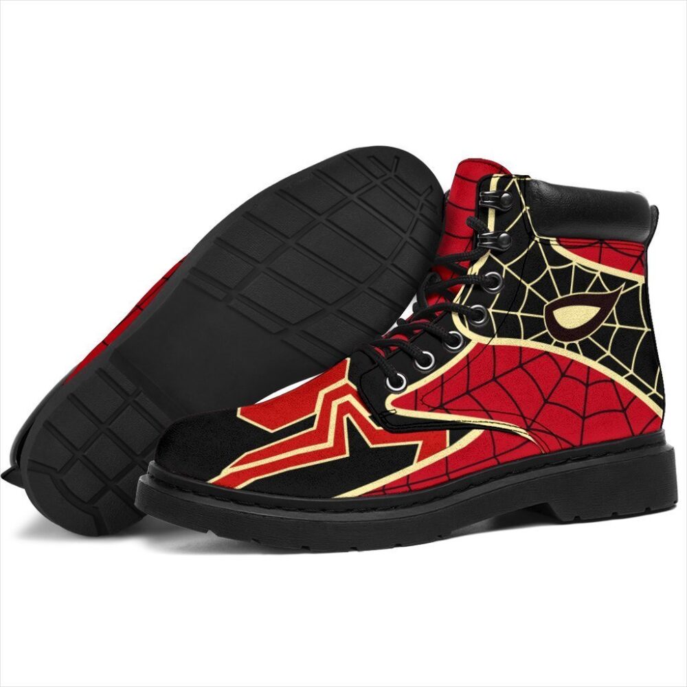 Spider Man All Season Boots | Casual Shoes | Vegan Leather Custom Boot Shoes TB122