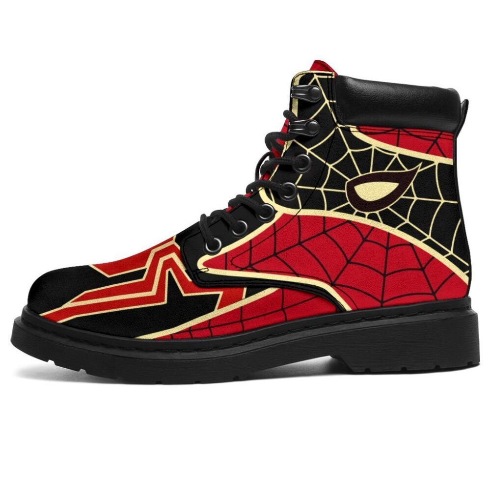 Spider Man All Season Boots | Casual Shoes | Vegan Leather Custom Boot Shoes TB122