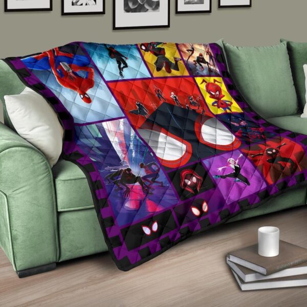 spider verse quilt blanket for spider man fan gift j9nyh