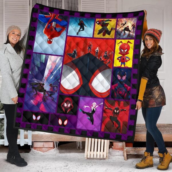 spider verse quilt blanket for spider man fan gift uyguj