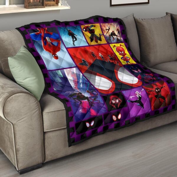 spider verse quilt blanket for spider man fan gift xlqgp