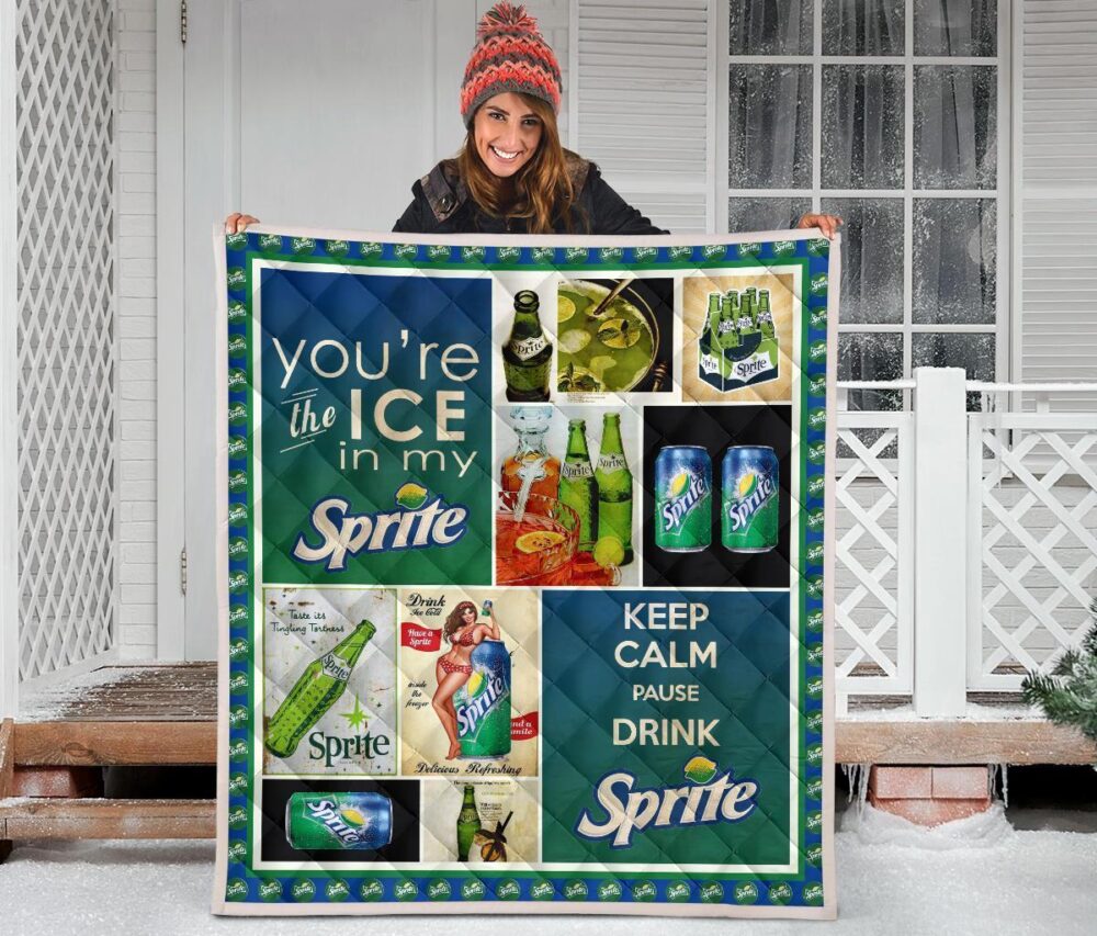 Sprite Quilt Blanket Funny Gift For Soft Drink Gift Idea